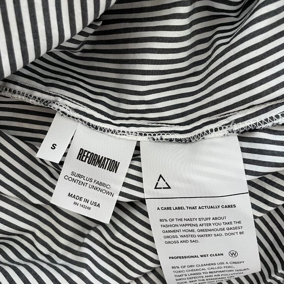 REFORMATION Billie Striped Shirt - Picture 4 of 6